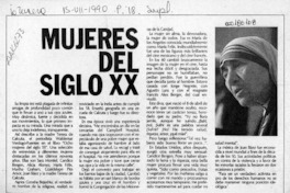 Mujeres del siglo XX  [artículo].
