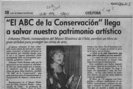 "El abc de la conservación" llega a salvar nuestro patrimonio artístico  [artículo].
