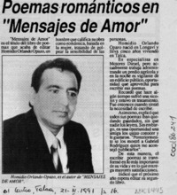 Poemas románticos en "Mensajes de amor"  [artículo].