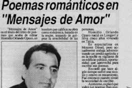 Poemas románticos en "Mensajes de amor"  [artículo].