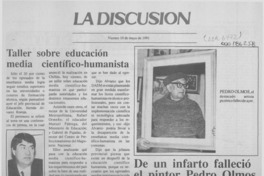 De un infarto falleció el pintor Pedro Olmos