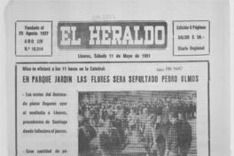 En parque Jardín Las Flores será sepultado Pedro Olmos