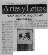 "Don Benito Riquelme González"  [artículo] Oscar Ramírez Merino.