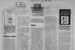 Gobernar es educar  [artículo] Carlos Olivárez.