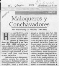 Maloqueros y conchavadores  [artículo].