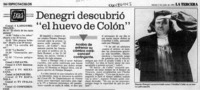 Denegri descubrió "el huevo de Colón"  [artículo].
