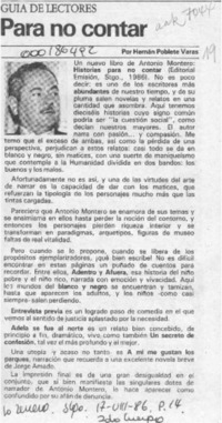 Para no contar  [artículo] Hernán Poblete Varas.