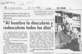 "Al hombre lo descubres y redescubres todos los días"  [artículo] Antonio Rojas Gómez.