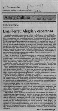 Ema Pierret, alegría y esperanza  [artículo] Mario Tomás Schilling F.
