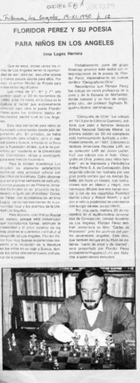 Floridor Pérez y su poesía para niños en Los Angeles