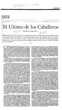 El último de los caballeros  [artículo] Mario Vargas Llosa.