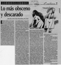 Lo más obsceno y descarado  [artículo] Jaime Valdivieso.