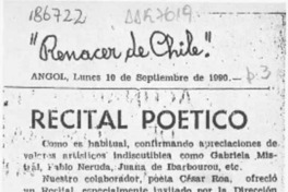 Recital poético  [artículo].