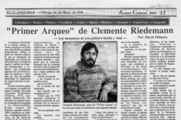 "Primer arqueo" de Clemente Riedemann  [artículo] David Millares.