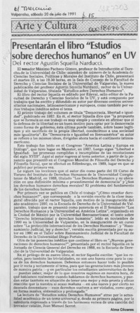 Presentarán el libro "Estudios sobre derechos humanos" en UV  [artículo] Alma Cáceres.