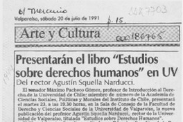 Presentarán el libro "Estudios sobre derechos humanos" en UV  [artículo] Alma Cáceres.