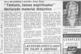 "Temuco, raíces espirituales" declarado material didáctico  [artículo].
