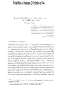 La propuesta autorreflexiva de anteparaíso