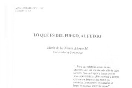 Lo que es del fuego, al fuego