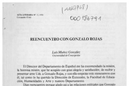 Reencuentro con Gonzalo Rojas  [artículo] Luis Muñoz González.