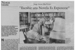 "Escribir una novela es exponerse"