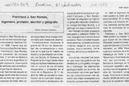 Francisco J. San Román, ingeniero, profesor, escritor y geógrafo  [artículo] Oriel Alvarez Gómez.
