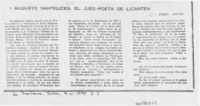 Augusto Santelices, el juez-poeta de Licantén  [artículo] Emma Jauch.