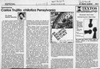 Carlos Trujillo chilotiza Pensylvania  [artículo] Oscar Gacitúa González.