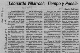 Leonardo Villarroel, tiempo y poesía  [artículo] Gabriel Rodríguez.