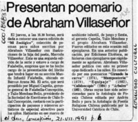 Presentan poemario de Abraham Villaseñor  [artículo].