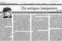 Un antiguo lamparero  [artículo] Marino Muñoz Lagos.