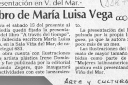 Libro de María Luisa Vega  [artículo].