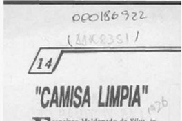 "Camisa limpia"