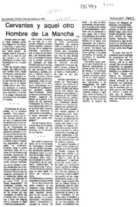 Cervantes y aquel otro hombre de La Mancha  [artículo] Lot.