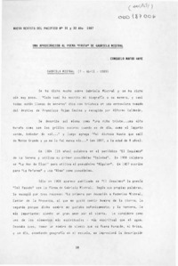 Una aproximación al poema "Fruta" de Gabriela Mistral  [artículo] Consuelo Mafud Haye.