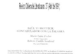 Saúl Yurkievich, confabulador con la palabra (entrevista)