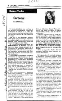 Cardenal  [artículo] Sara Vial.