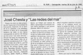 José Chesta y "Las redes del mar"  [artículo] Hernán Muñoz Villegas.
