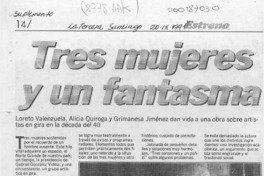 Tres mujeres y un fantasma  [artículo].