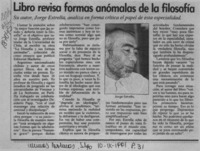 Libro revisa formas anómalas de la filosofía