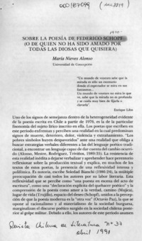 Sobre la poesía de Federico Schopf (o de quien no ha sido amado por todas las diosas que quisiera)