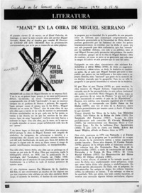 "Manú" en la obra de Miguel Serrano  [artículo].