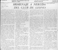 Homenaje a Neruda del Club de Leones  [artículo] Jorge Cofré Guerra.
