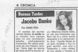 Jacobo Danke  [artículo] Sara Vial.