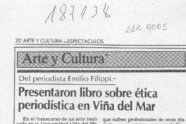 Presentaron libro sobre ética periodística en Viña del Mar  [artículo].
