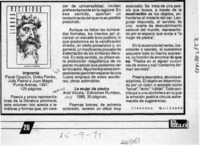 La mujer de piedra  [artículo] Fernando Quilodrán.