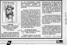 La mujer de piedra  [artículo] Fernando Quilodrán.