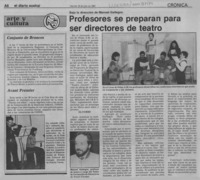 Profesores se preparan para ser directores de teatro
