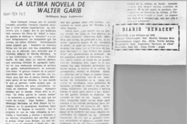 La última novela de Walter Garib  [artículo] Wellington Rojas Valdebenito.