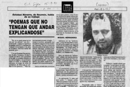 "Poemas que no tengan que andar explicándose"  [artículo].